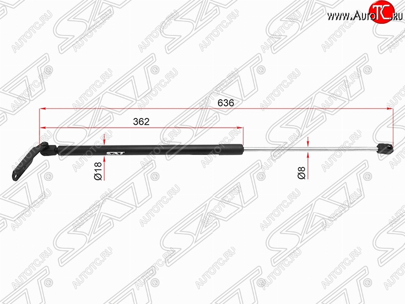 1 019 р. Левый упор крышки багажника (газовый) SAT Nissan Note 2 E12 дорестайлинг (2012-2016)  с доставкой в г. Тольятти