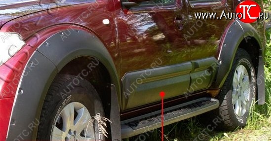 22 999 р. Расширители арок с широкими молдингами дверей RA (комплект) Nissan Pathfinder R51 дорестайлинг (2004-2007) (Поверхность глянец (под окраску), Неокрашенные)  с доставкой в г. Тольятти