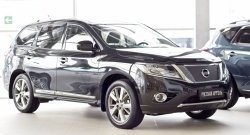 969 р. Зимняя заглушка решетки переднего бампера РА Nissan Pathfinder R52 дорестайлинг (2012-2017)  с доставкой в г. Тольятти. Увеличить фотографию 2