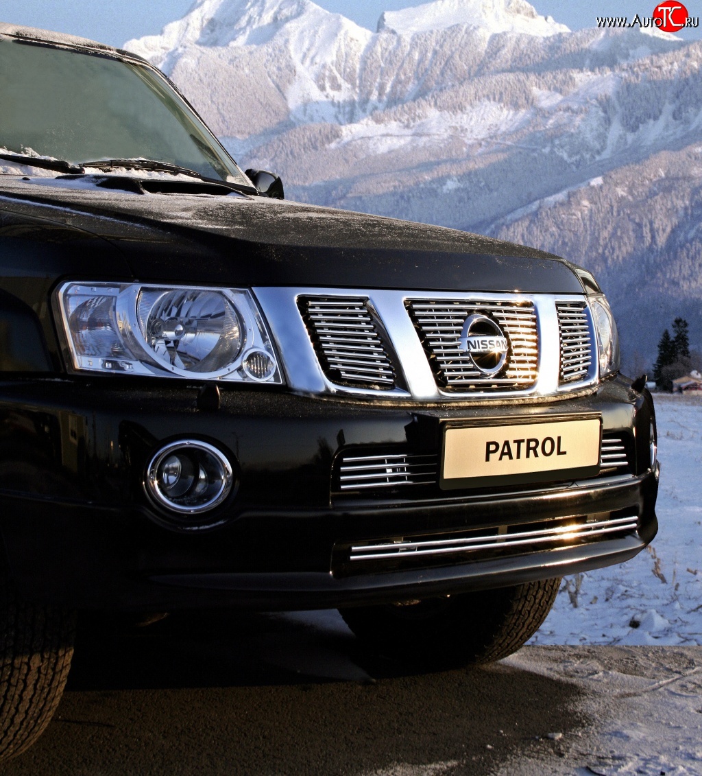 6 399 р. Декоративная вставка воздухозаборника (рестайлинг) Berkut Nissan Patrol 5 Y61 2-ой рестайлинг (2004-2010)  с доставкой в г. Тольятти