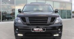 64 549 р. Накладка на передний бампер Impul Nissan Patrol 6 Y62 дорестайлинг (2010-2014) (Неокрашенная)  с доставкой в г. Тольятти. Увеличить фотографию 3