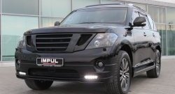 64 549 р. Накладка на передний бампер Impul Nissan Patrol 6 Y62 дорестайлинг (2010-2014) (Неокрашенная)  с доставкой в г. Тольятти. Увеличить фотографию 2