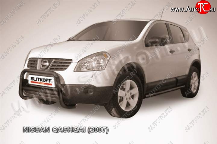 16 899 р. Кенгурятник d57 низкий Nissan Qashqai 1 дорестайлинг (2007-2010) (Цвет: серебристый)  с доставкой в г. Тольятти