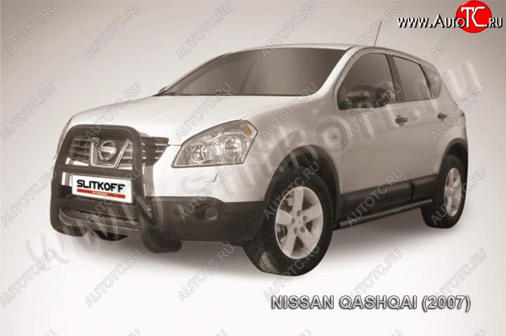 18 399 р. Кенгурятник d57 высокий Nissan Qashqai 1 дорестайлинг (2007-2010) (Цвет: серебристый)  с доставкой в г. Тольятти