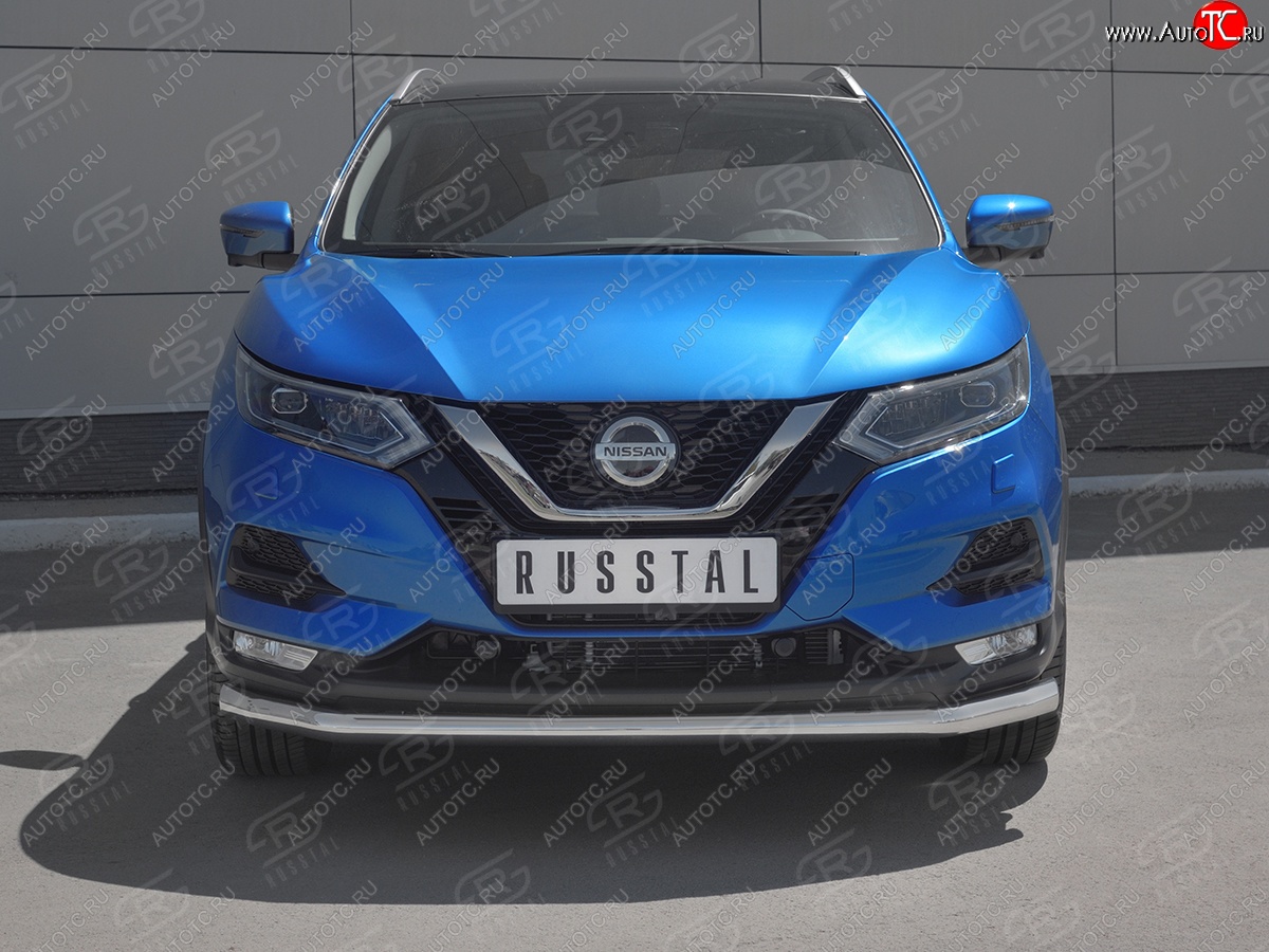 14 849 р. Защита переднего бампера (Ø 63 мм, нержавейка) SLITKOFF Nissan Qashqai 2 J11 рестайлинг (2017-2022)  с доставкой в г. Тольятти