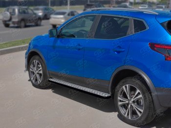 Порожки для ног SLITKOFF (Ø42 мм) Nissan Qashqai 2 J11 рестайлинг (2017-2022)