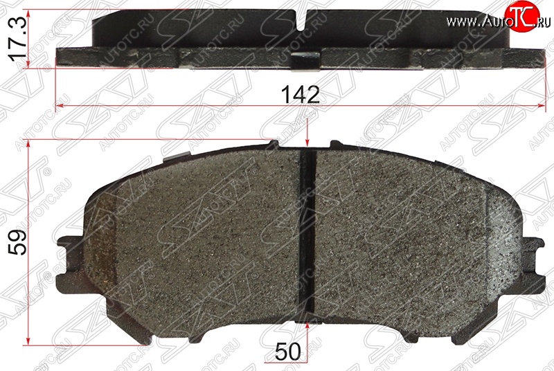 1 239 р. Колодки тормозные SAT (передние) Nissan Qashqai 2 J11 рестайлинг (2017-2022)  с доставкой в г. Тольятти