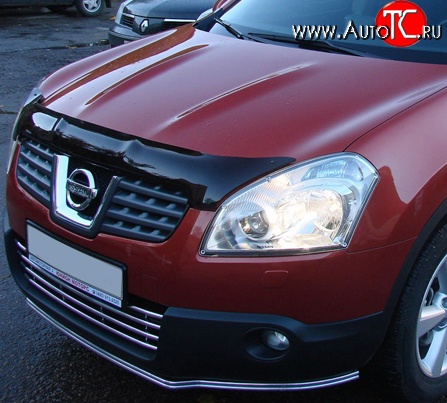 3 199 р. Дефлектор капота NovLine Nissan Qashqai +2 1 J10 дорестайлинг (2008-2010)  с доставкой в г. Тольятти