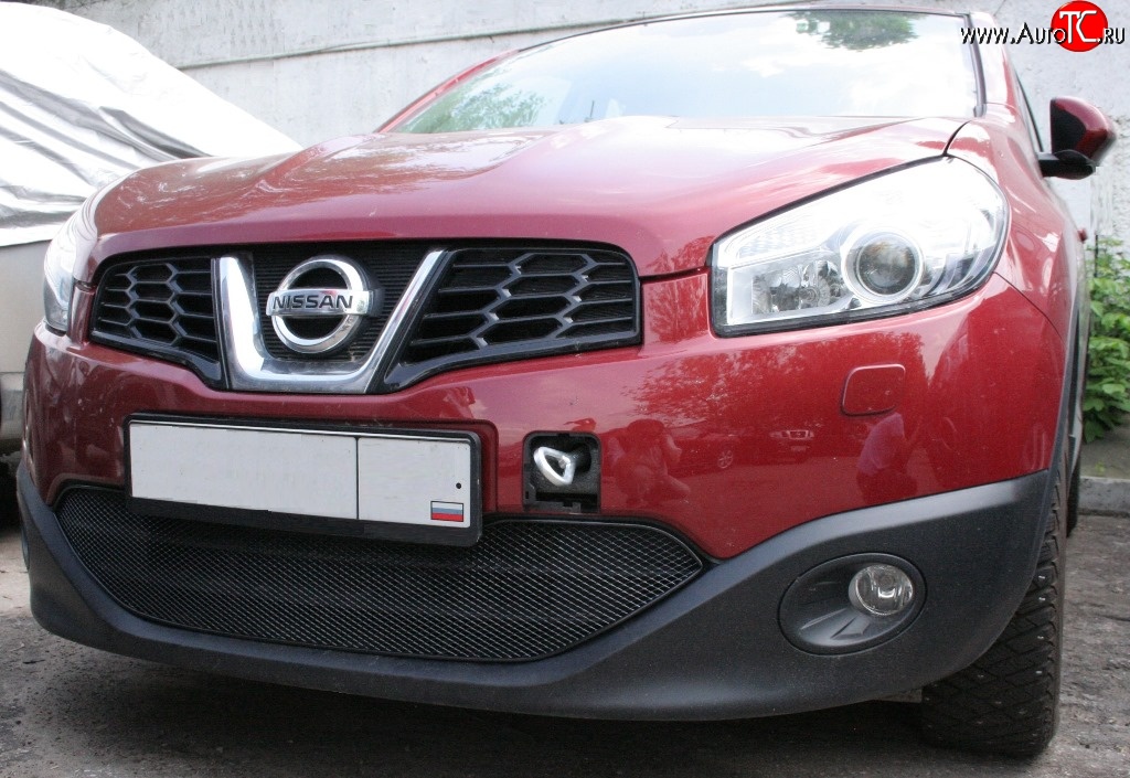 3 899 р. Сетка на бампер Novline Nissan Qashqai 1 J10 рестайлинг (2010-2013)  с доставкой в г. Тольятти