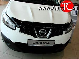 3 399 р. Дефлектор капота NovLine Nissan Qashqai 1 J10 рестайлинг (2010-2013)  с доставкой в г. Тольятти