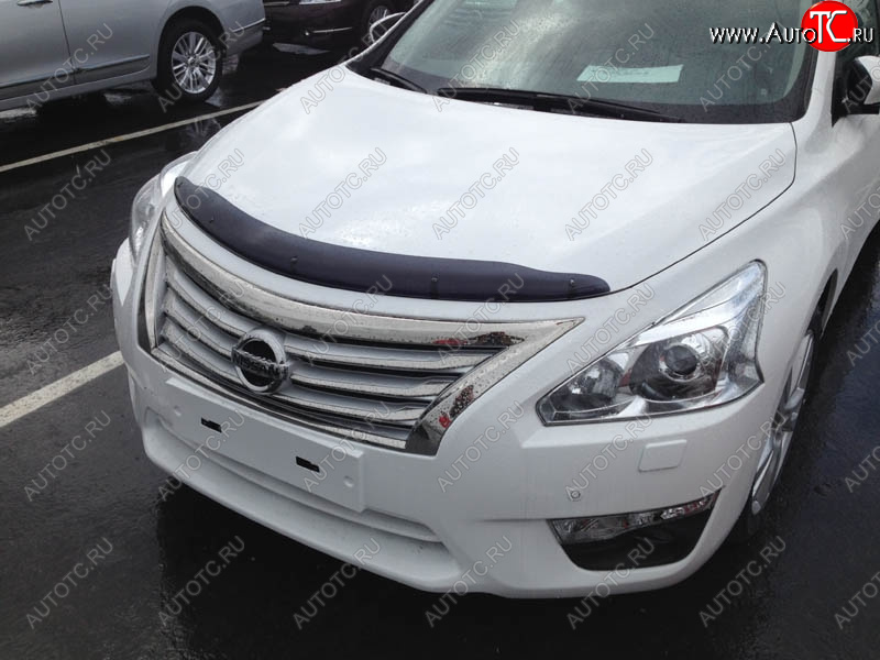 4 599 р. Дефлектор капота SIM Nissan Teana 3 L33 дорестайлинг (2014-2020)  с доставкой в г. Тольятти