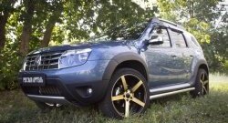 6 249 р. Накладки колесных арок RA (короткие, комплект) Renault Duster HS дорестайлинг (2010-2015) (Поверхность шагрень)  с доставкой в г. Тольятти. Увеличить фотографию 3