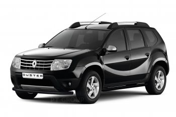 7 249 р. Защита порогов вогнутая из трубы Ø63 Petroil Tuning Renault Duster HS рестайлинг (2015-2021) (Серебристый (Искра) ППК)  с доставкой в г. Тольятти. Увеличить фотографию 1