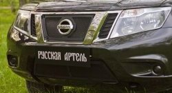 2 199 р. Защитная сетка решетки переднего бампера РА Nissan Terrano D10 дорестайлинг (2013-2016)  с доставкой в г. Тольятти. Увеличить фотографию 2