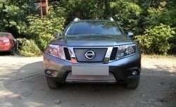 1 539 р. Нижняя сетка на бампер Russtal (хром)  Nissan Terrano  D10 (2013-2022) дорестайлинг, рестайлинг  с доставкой в г. Тольятти. Увеличить фотографию 4