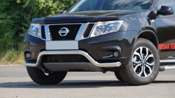 17 999 р. Защита переднего бампера Petroil Tuning (d63, волна) Nissan Terrano D10 дорестайлинг (2013-2016) (Нержавеющая полированная сталь)  с доставкой в г. Тольятти. Увеличить фотографию 3