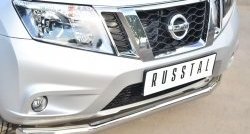 13 249 р. Одинарная защита переднего бампера диаметром 63 мм SLITKOFF Nissan Terrano D10 дорестайлинг (2013-2016)  с доставкой в г. Тольятти. Увеличить фотографию 2