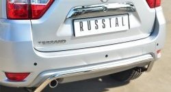 13 949 р. Защита заднего бампера (Ø42 мм волна, нержавейка) SLITKOFF Nissan Terrano D10 дорестайлинг (2013-2016)  с доставкой в г. Тольятти. Увеличить фотографию 2