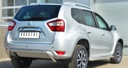 13 949 р. Защита заднего бампера (Ø42 мм волна, нержавейка) SLITKOFF Nissan Terrano D10 дорестайлинг (2013-2016)  с доставкой в г. Тольятти. Увеличить фотографию 4