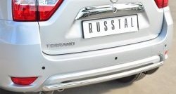 12 999 р. Одинарная защита заднего бампера из трубы диаметром 42 мм SLITKOFF Nissan Terrano D10 дорестайлинг (2013-2016)  с доставкой в г. Тольятти. Увеличить фотографию 2