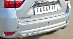 14 399 р. Одинарная защита заднего бампера из трубы диаметром 63 мм SLITKOFF Nissan Terrano D10 дорестайлинг (2013-2016)  с доставкой в г. Тольятти. Увеличить фотографию 2