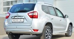 14 399 р. Одинарная защита заднего бампера из трубы диаметром 63 мм SLITKOFF Nissan Terrano D10 дорестайлинг (2013-2016)  с доставкой в г. Тольятти. Увеличить фотографию 4