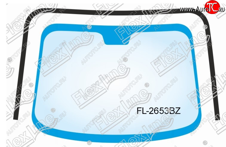 2 569 р. Молдинг лобового стекла FlexLine Nissan Tiida 1 седан C11 рестайлинг (2010-2014)  с доставкой в г. Тольятти