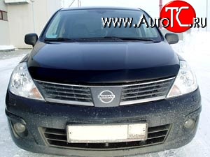 4 599 р. Дефлектор капота NovLine Nissan Tiida 1 хэтчбэк C11 дорестайлинг, Япония (2004-2007)  с доставкой в г. Тольятти