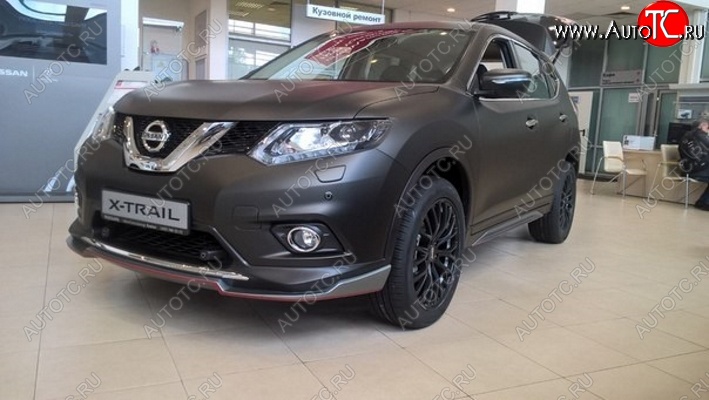 6 249 р. Накладка на передний бампер АвтоКрат  Nissan X-trail  3 T32 (2017-2022) рестайлинг (Неокрашенная)  с доставкой в г. Тольятти