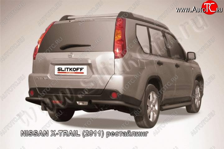 5 499 р. Уголки d57 Nissan X-trail 2 T31 дорестайлинг (2007-2011) (Цвет: серебристый)  с доставкой в г. Тольятти