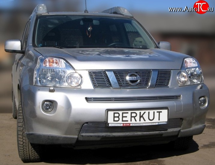 6 299 р. Декоративная вставка решетки радиатора T31 Berkut Nissan X-trail 2 T31 рестайлинг (2010-2015)  с доставкой в г. Тольятти