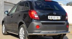 16 749 р. Одинарная защита заднего бампера из трубы диаметром 63 мм SLITKOFF Opel Antara рестайлинг (2010-2015)  с доставкой в г. Тольятти. Увеличить фотографию 4