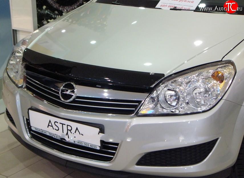 4 599 р. Дефлектор капота NovLine Opel Astra H хэтчбек 5дв дорестайлинг (2004-2007)  с доставкой в г. Тольятти