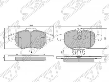 Колодки тормозные SAT (передние) Opel Astra H GTC хэтчбек 3 дв. дорестайлинг (2004-2006)