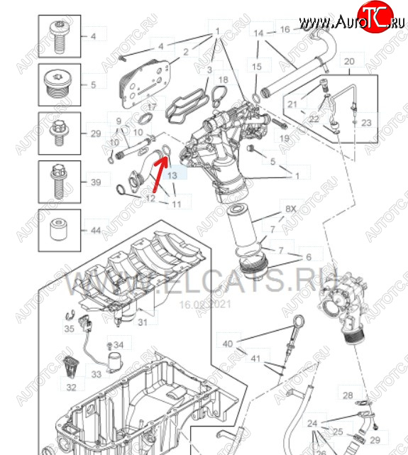 83 р. Уплотнительное кольцо трубопровода маслоохладителя GM (дв. Z16XEP)  Opel Astra ( H,  H GTC) (2004-2015) универсал, хэтчбек 3 дв. дорестайлинг, хэтчбек 5дв дорестайлинг, хэтчбек 3 дв. рестайлинг, универсал рестайлинг, хэтчбек 5дв рестайлинг  с доставкой в г. Тольятти