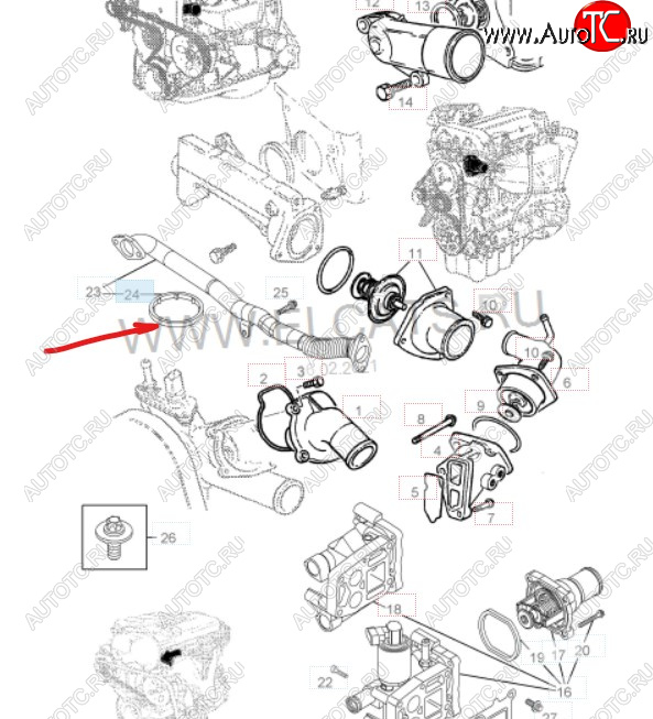 132 р. Уплотнительное кольцо маслопровода GM (дв. Z16XEP, к корпусу масляного фильтра)  Opel Astra ( H,  H GTC) (2004-2015) универсал, хэтчбек 3 дв. дорестайлинг, хэтчбек 5дв дорестайлинг, хэтчбек 3 дв. рестайлинг, универсал рестайлинг, хэтчбек 5дв рестайлинг  с доставкой в г. Тольятти