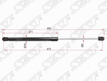 Газовый упор крышки багажника SAT Opel Astra H хэтчбек 5дв дорестайлинг (2004-2007)