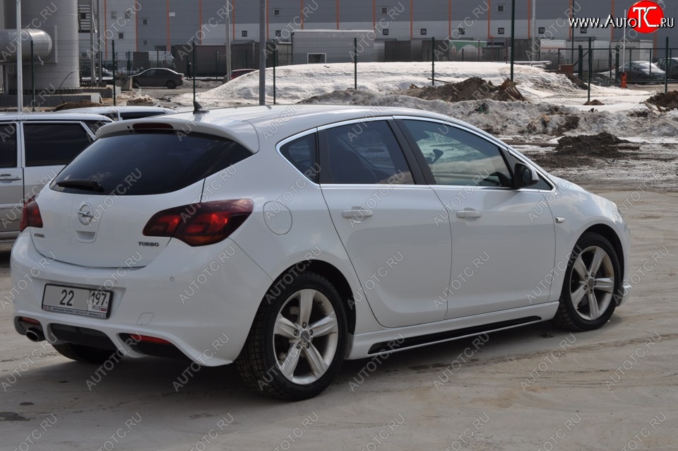 5 499 р. Пороги накладки RIEGER Opel Astra J хэтчбек 5 дв.  рестайлинг (2012-2017) (Неокрашенные)  с доставкой в г. Тольятти