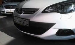 1 469 р. Сетка на бампер GTC Russtal (черная)  Opel Astra  J (2009-2012) хэтчбек 5 дв. дорестайлинг  с доставкой в г. Тольятти. Увеличить фотографию 3