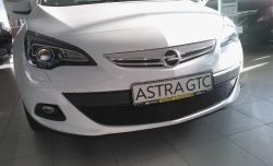 1 469 р. Сетка на бампер GTC Russtal (черная)  Opel Astra  J (2009-2012) хэтчбек 5 дв. дорестайлинг  с доставкой в г. Тольятти. Увеличить фотографию 4