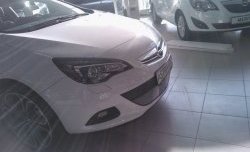 1 539 р. Сетка на бампер GTC Russtal (хром)  Opel Astra  J (2009-2012) хэтчбек 5 дв. дорестайлинг  с доставкой в г. Тольятти. Увеличить фотографию 2