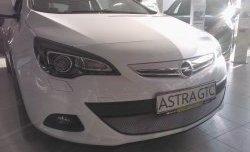 1 539 р. Сетка на бампер GTC Russtal (хром)  Opel Astra  J (2009-2012) хэтчбек 5 дв. дорестайлинг  с доставкой в г. Тольятти. Увеличить фотографию 3