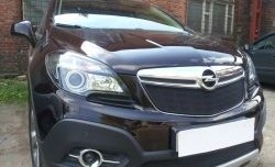 2 099 р. Нижняя сетка на бампер Russtal (черная) Opel Mokka  дорестайлинг (2012-2016)  с доставкой в г. Тольятти. Увеличить фотографию 4