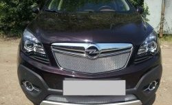 1 539 р. Нижняя сетка на бампер Russtal (хром)  Opel Mokka (2012-2016)  дорестайлинг  с доставкой в г. Тольятти. Увеличить фотографию 2