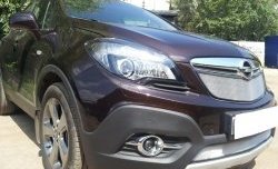 1 539 р. Нижняя сетка на бампер Russtal (хром)  Opel Mokka (2012-2016)  дорестайлинг  с доставкой в г. Тольятти. Увеличить фотографию 3