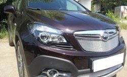 1 539 р. Сетка в решетку радиатора Russtal  Opel Mokka (2012-2016)  дорестайлинг (хром)  с доставкой в г. Тольятти. Увеличить фотографию 4