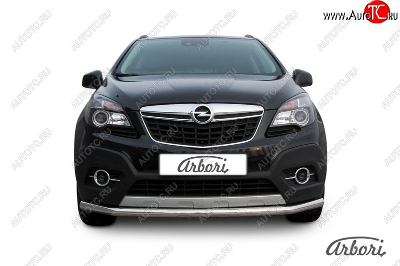 12 149 р. Защита переднего бампера Arbori (нержавейка, 1 труба d57 mm). Opel Mokka  дорестайлинг (2012-2016)  с доставкой в г. Тольятти