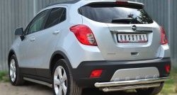 17 499 р. Защита заднего бампера (2 трубы Ø63 мм, нержавейка) SLITKOFF  Opel Mokka (2012-2016)  дорестайлинг  с доставкой в г. Тольятти. Увеличить фотографию 4