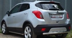 13 449 р. Одинарная защита заднего бампера из трубы диаметром 63 мм SLITKOFF Opel Mokka  дорестайлинг (2012-2016)  с доставкой в г. Тольятти. Увеличить фотографию 4