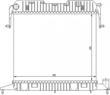 Радиатор двигателя (пластинчатый, МКПП) SAT Opel Omega A седан (1986-1994)